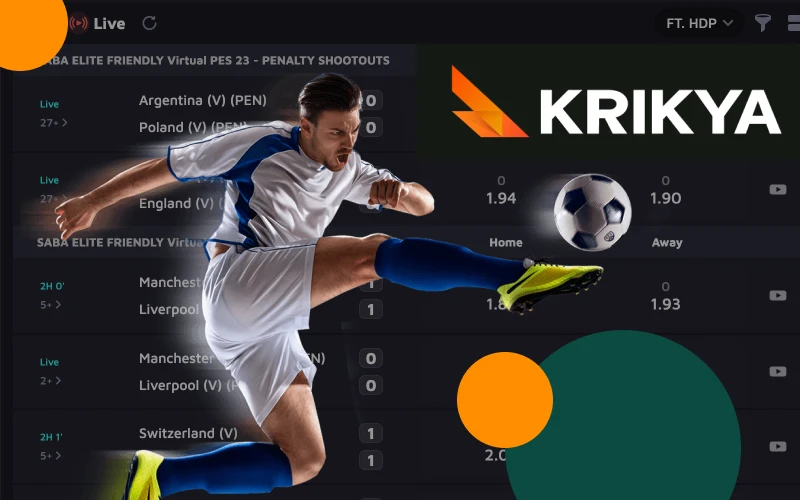 Football betting at Krikya Casino in Bangladesh, with exciting odds on top football matches and major tournaments.