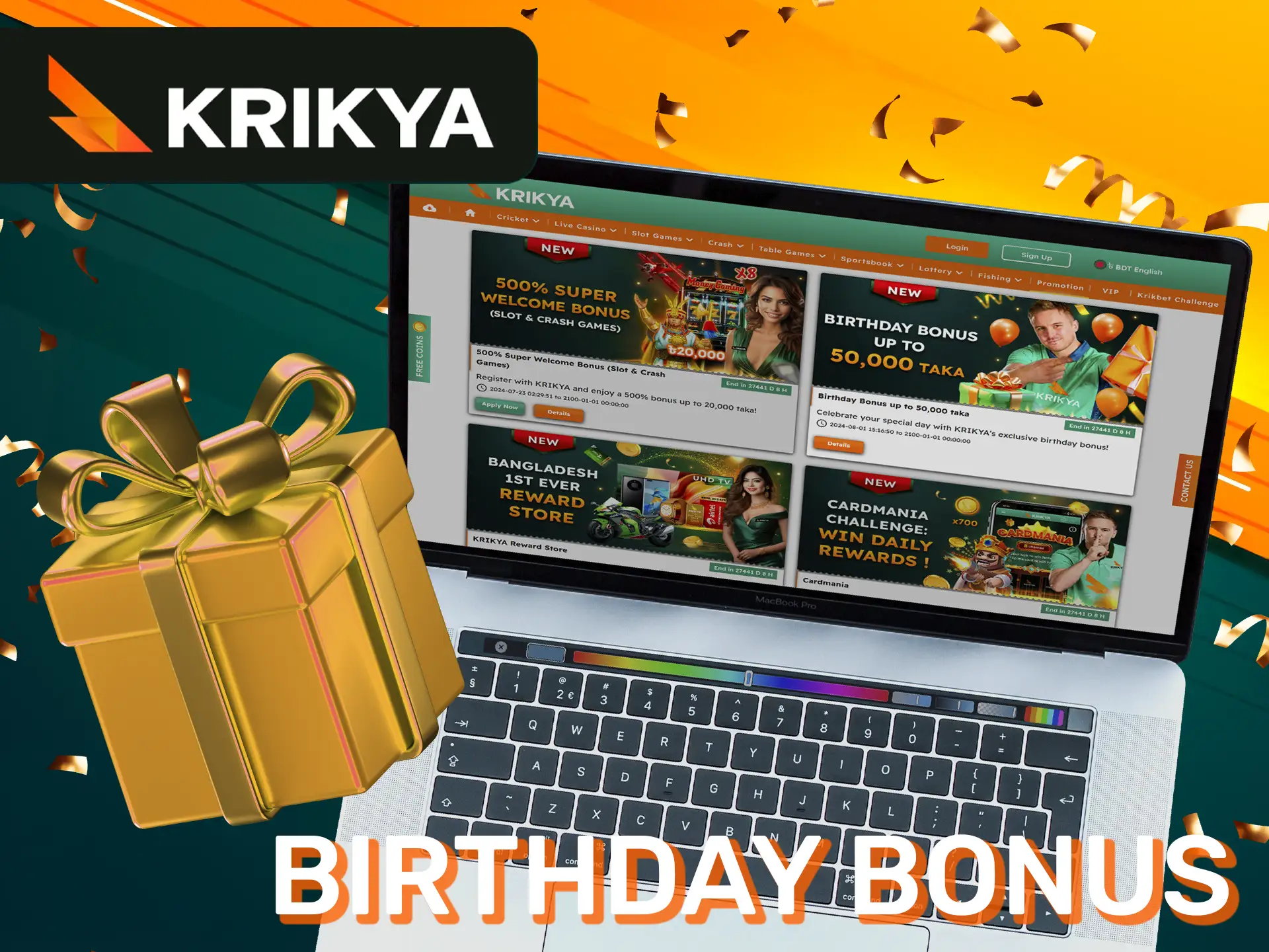 This promotion is a gift from Krikya to celebrate the users birthdays.