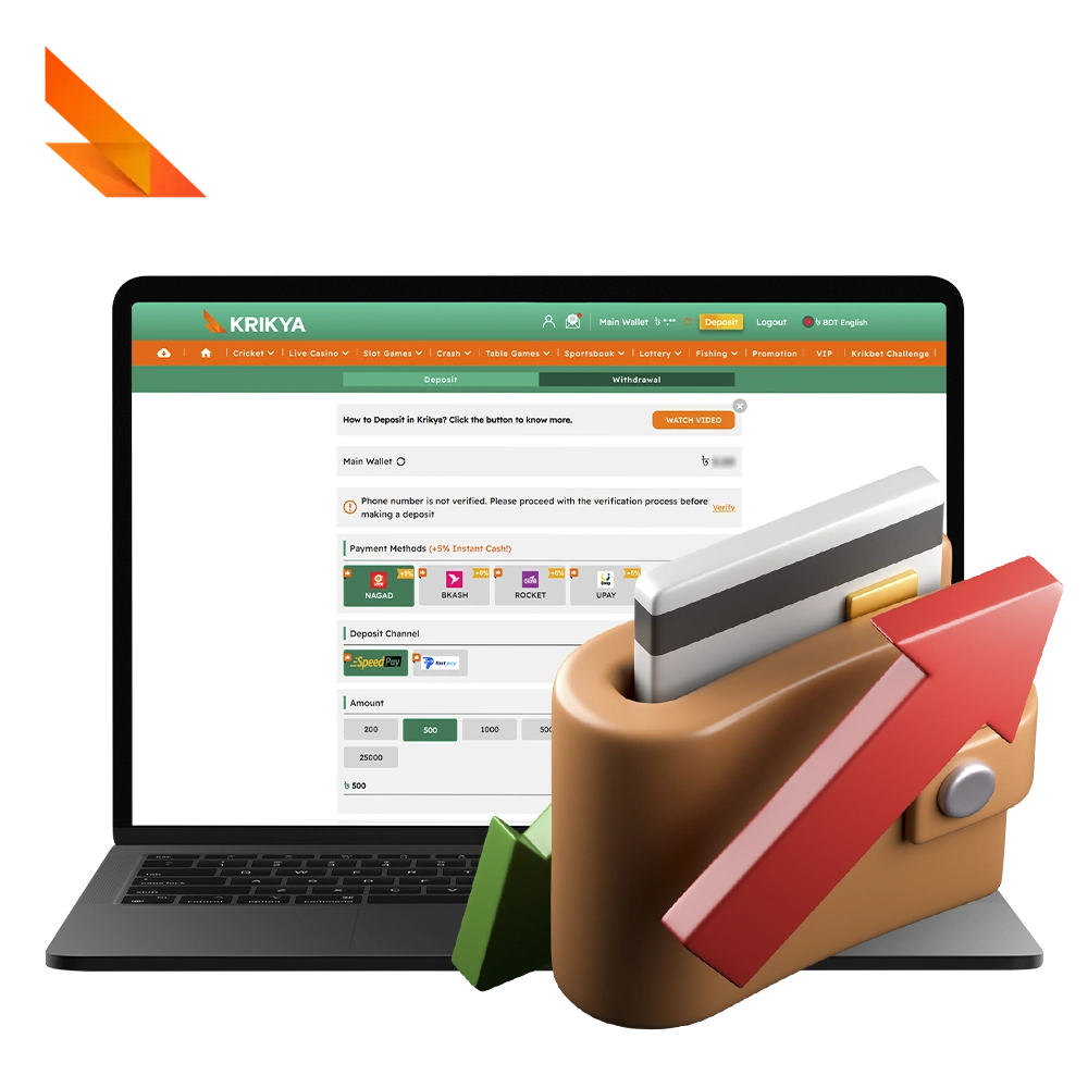 A variety of convenient payment methods on the Krikya platform.