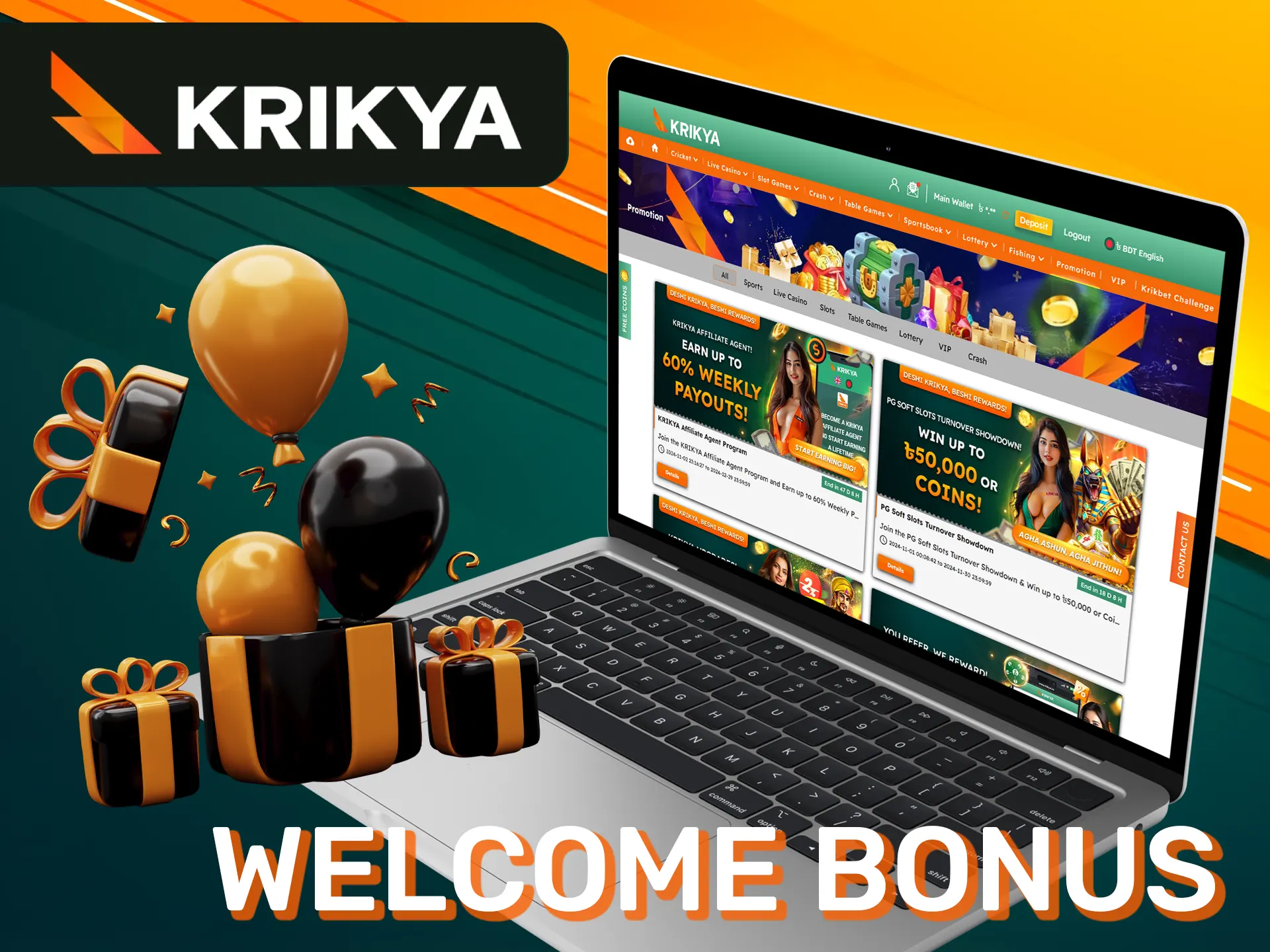 How to activate the first deposit bonus at Krikya.