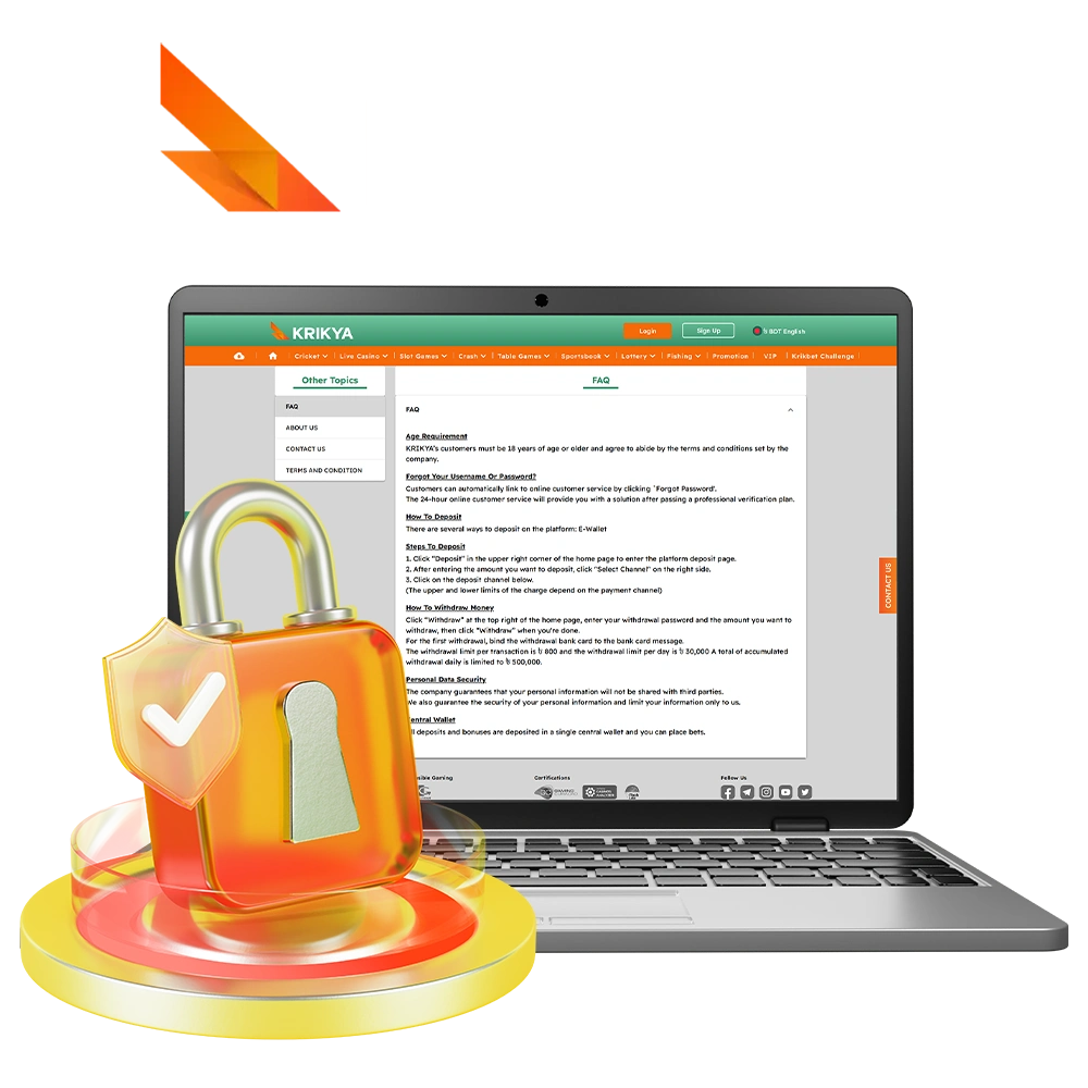 Privacy policy and data protection on the Krikya platform.